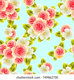 Abstract elegance seamless pattern with floral background
