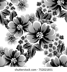 Abstract elegance seamless pattern with floral background