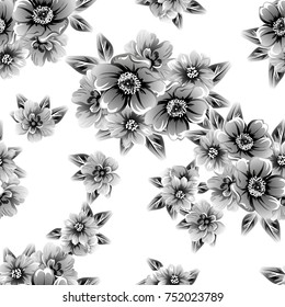 Abstract elegance seamless pattern with floral background