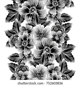 Abstract elegance seamless pattern with floral background