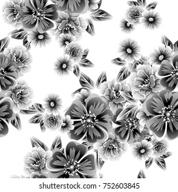 Abstract elegance seamless pattern with floral background