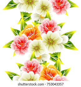 Abstract elegance seamless pattern with floral background