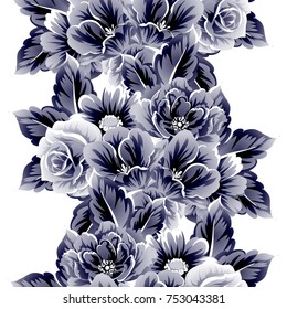 Abstract elegance seamless pattern with floral background