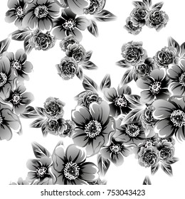 Abstract elegance seamless pattern with floral background