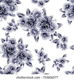 Abstract elegance seamless pattern with floral background