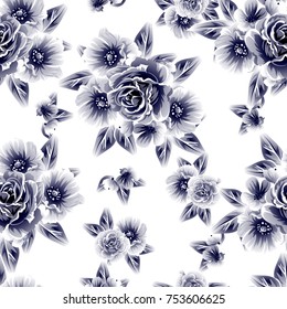 Abstract elegance seamless pattern with floral background
