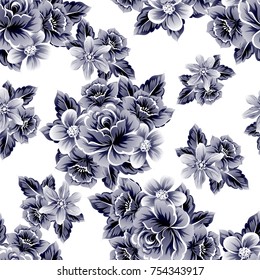 Abstract elegance seamless pattern with floral background