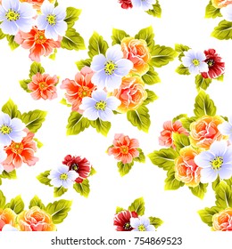 Abstract elegance seamless pattern with floral background