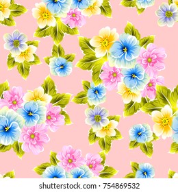 Abstract elegance seamless pattern with floral background