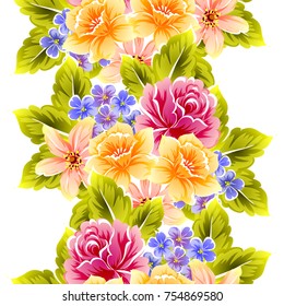 Abstract elegance seamless pattern with floral background