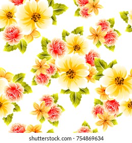 Abstract elegance seamless pattern with floral background