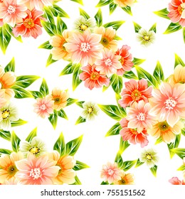 Abstract elegance seamless pattern with floral background