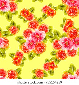 Abstract elegance seamless pattern with floral background