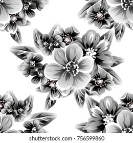 Abstract elegance seamless pattern with floral background
