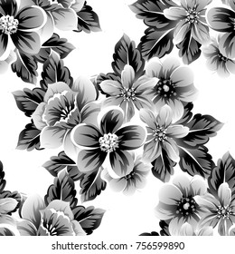 Abstract elegance seamless pattern with floral background