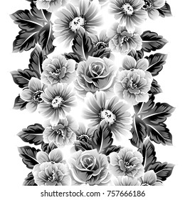 Abstract elegance seamless pattern with floral background