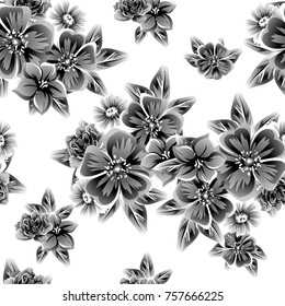 Abstract elegance seamless pattern with floral background