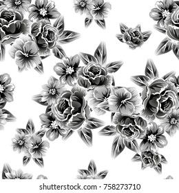 Abstract elegance seamless pattern with floral background