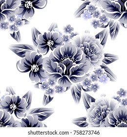 Abstract elegance seamless pattern with floral background