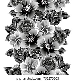 Abstract elegance seamless pattern with floral background