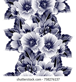 Abstract elegance seamless pattern with floral background