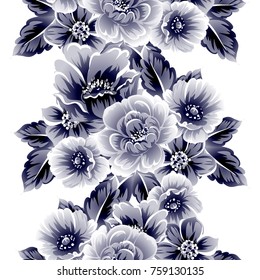 Abstract elegance seamless pattern with floral background