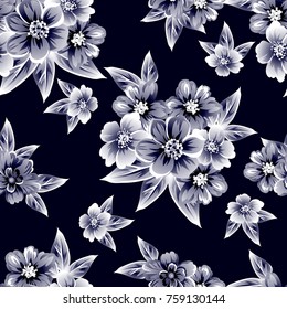 Abstract elegance seamless pattern with floral background