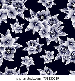 Abstract elegance seamless pattern with floral background