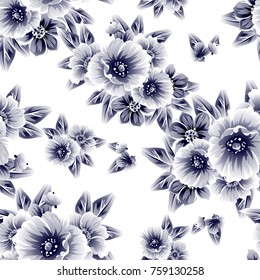 Abstract elegance seamless pattern with floral background