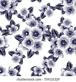 Abstract elegance seamless pattern with floral background