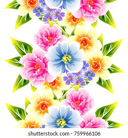 Abstract elegance seamless pattern with floral background