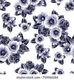 Abstract elegance seamless pattern with floral background
