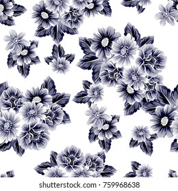 Abstract elegance seamless pattern with floral background