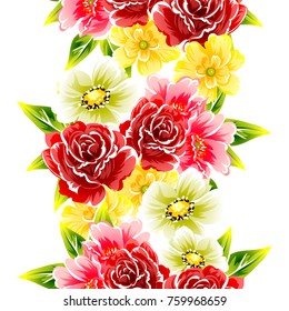 Abstract elegance seamless pattern with floral background