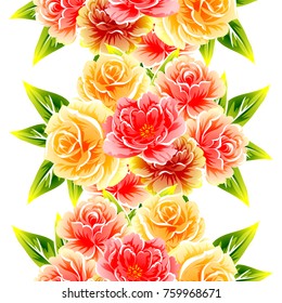 Abstract elegance seamless pattern with floral background