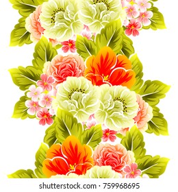 Abstract elegance seamless pattern with floral background