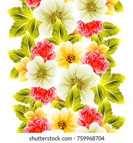 Abstract elegance seamless pattern with floral background