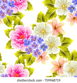 Abstract elegance seamless pattern with floral background