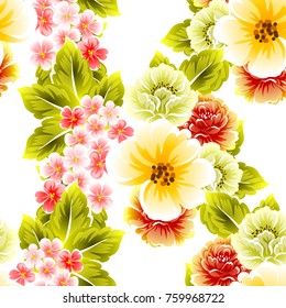Abstract elegance seamless pattern with floral background