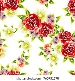 Abstract elegance seamless pattern with floral background
