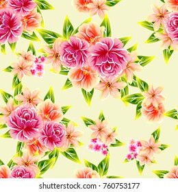 Abstract elegance seamless pattern with floral background