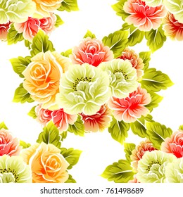 Abstract elegance seamless pattern with floral background