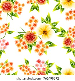 Abstract elegance seamless pattern with floral background