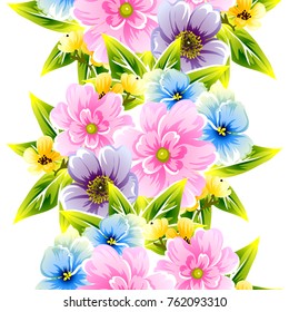 Abstract elegance seamless pattern with floral background