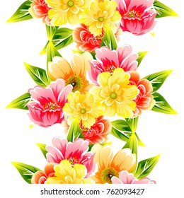 Abstract elegance seamless pattern with floral background