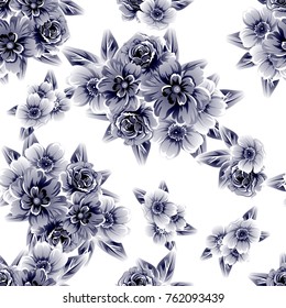Abstract elegance seamless pattern with floral background