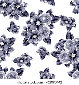 Abstract elegance seamless pattern with floral background