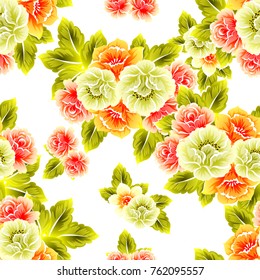 Abstract elegance seamless pattern with floral background