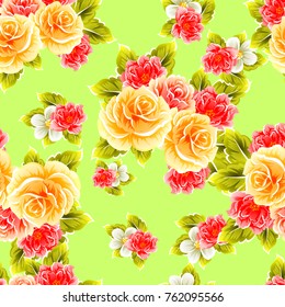 Abstract elegance seamless pattern with floral background