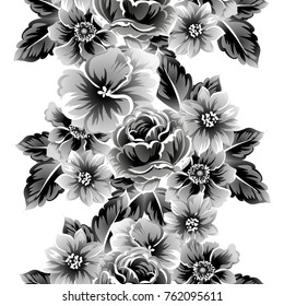 Abstract elegance seamless pattern with floral background